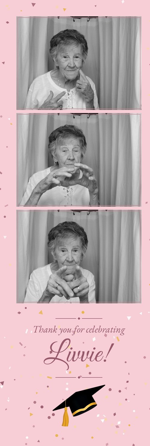 Grandma's photo strip with custom graduation frame